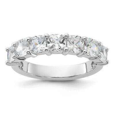 Cheryl M Cushion-Cut CZ 7 Stone Ring Sterling Silver Rhodium-Plated QCM1659, MPN: QCM1659,
