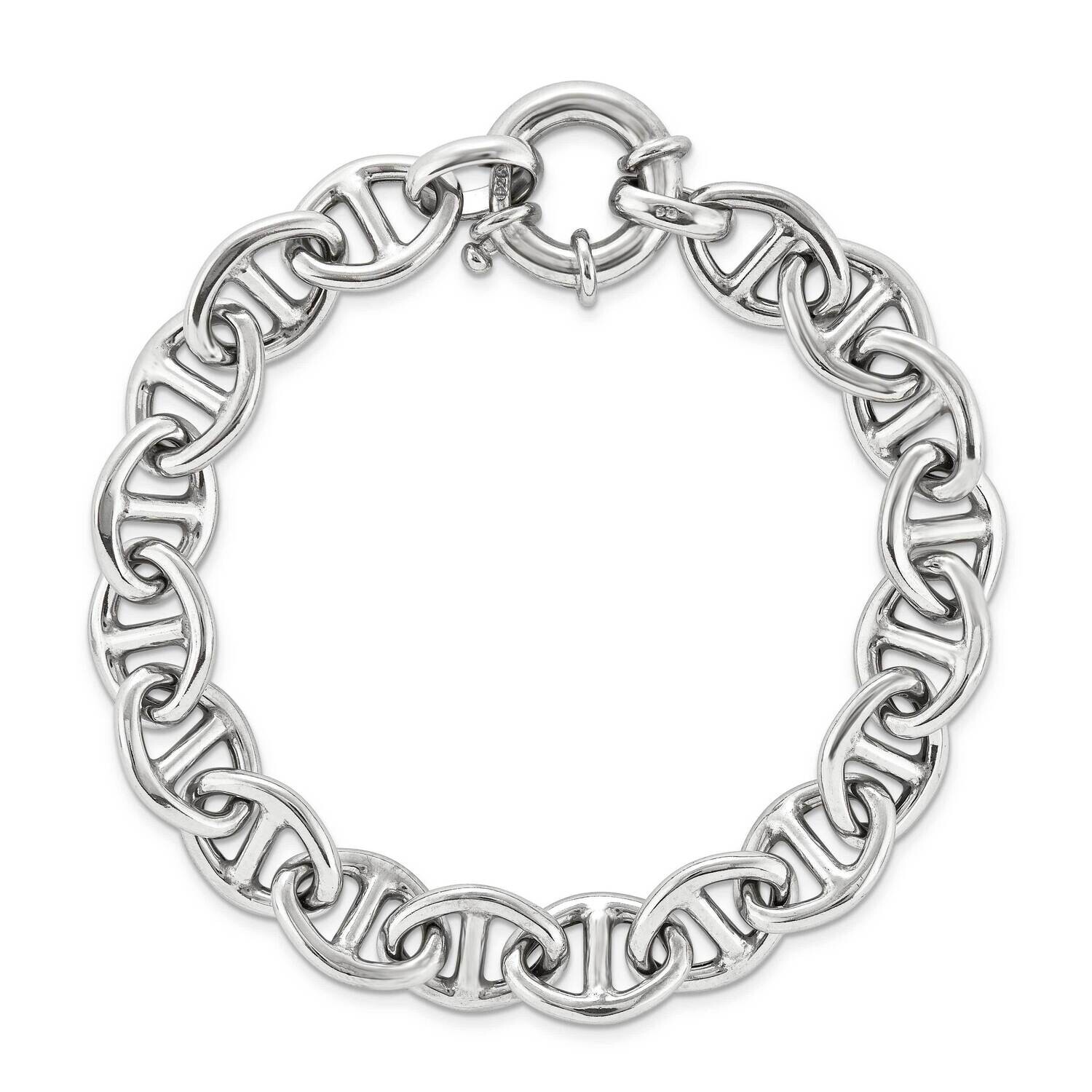 Classic 7.5 Link Spring Lock-Rhodium Sterling Silver E61T-RH-7.5, MPN: E61T-RH-7.5, 191101218255