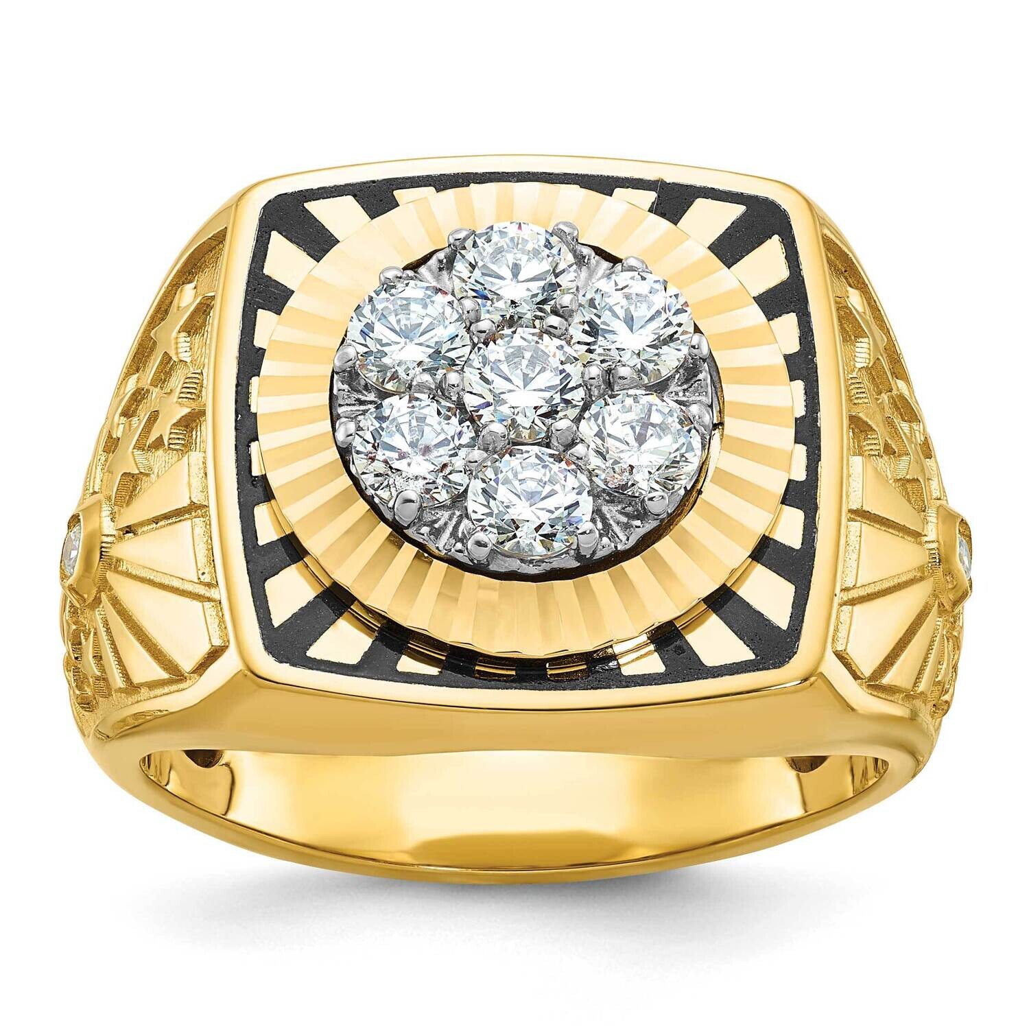 Fancy Ring Mounting 10k Two-Tone Gold B59315-0YW by IBGoodman, MPN: B59315-0YW,