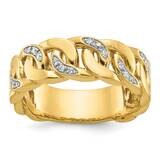 Ibgoodman Men&#39;s Link Design Diamond Ring Mounting 14k Gold B64183-4Y by IBGoodman, MPN: B64183-4Y,