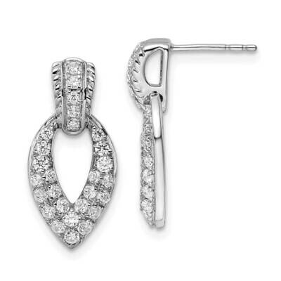 True Origin 3/4 Carat Diamond Vs/Si D E F Fancy Post Earrings 14k White Gold EM8609-078-WAA, MPN: E…