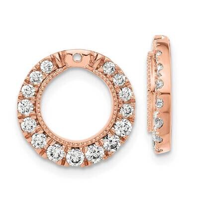Diamond Circle Earring Jackets 14k Rose Gold EJM9642-151-RAA, MPN: EJM9642-151-RAA, 883957871431