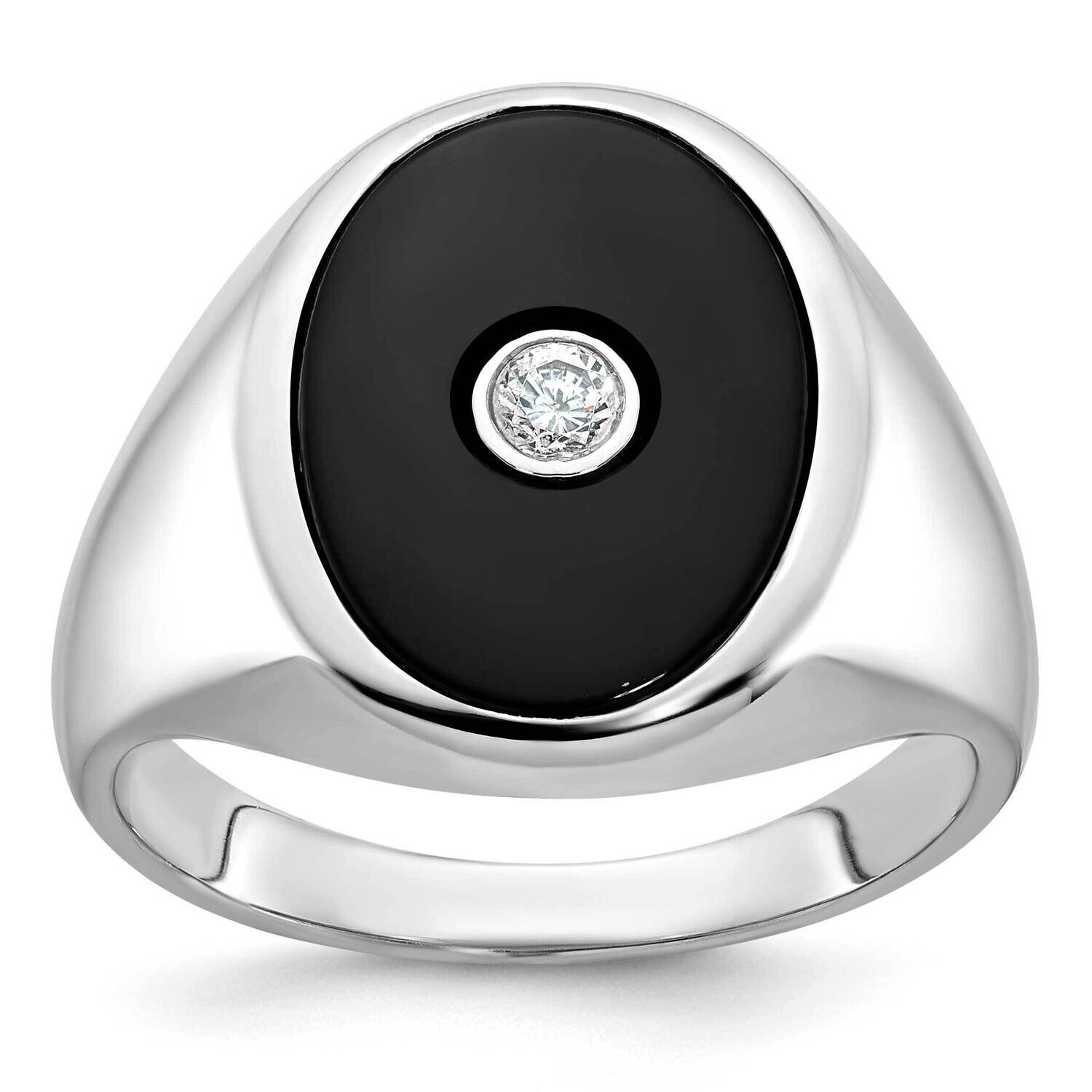 Ibgoodman Men&#39;s Onyx Diamond Ring Mounting 14k White Gold B84653-4W by IBGoodman, MPN: B84653-4W,