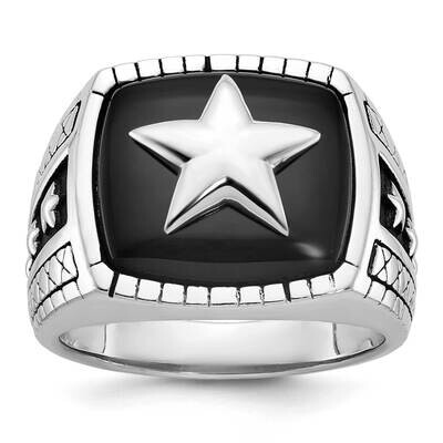 Ibgoodman Men&#39;s Onyx Star Ring Mounting 14k White Gold B84386-4W by IBGoodman, MPN: B84386-4W,