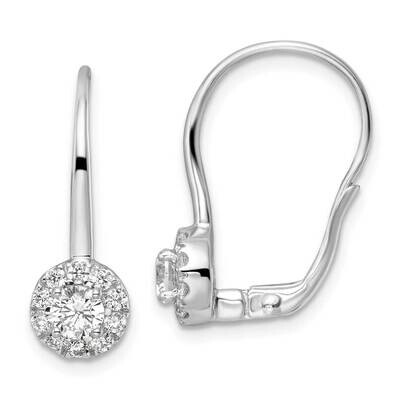 True Origin 1 Carat Diamond Vs/Si D E F Halo Leverback Earrings 14k White Gold EM8186-100-WAA, MPN:…