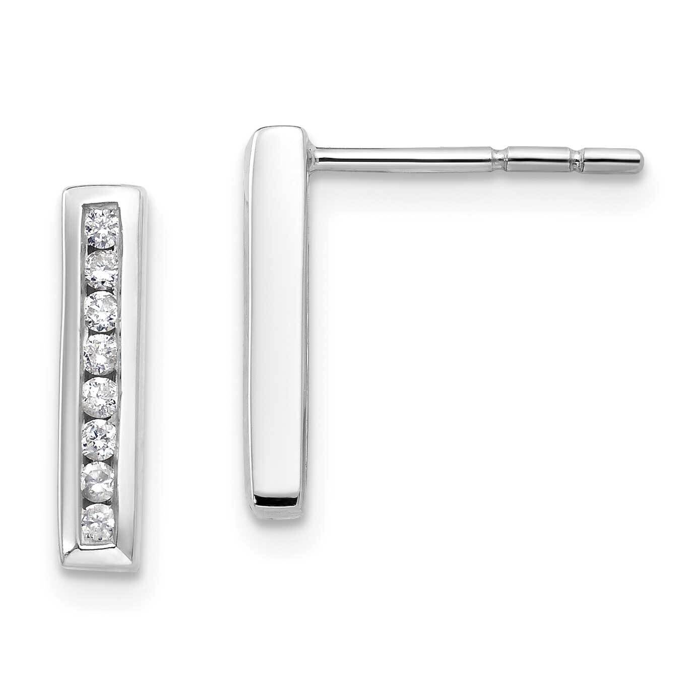 Diamond Vertical Bar Post Earrings 14k White Gold EM9644-016-WAA, MPN: EM9644-016-WAA, 883957872285