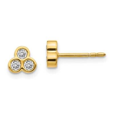 3-Stone Diamond Earrings 10k Gold EM4179-025-1YA, MPN: EM4179-025-1YA,