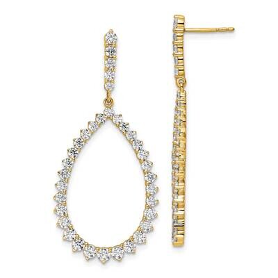True Origin 3 Carat Diamond Vs/Si D E F Teardrop Dangle Post Earring 14k Gold EM8622-300-YAA, MPN: …