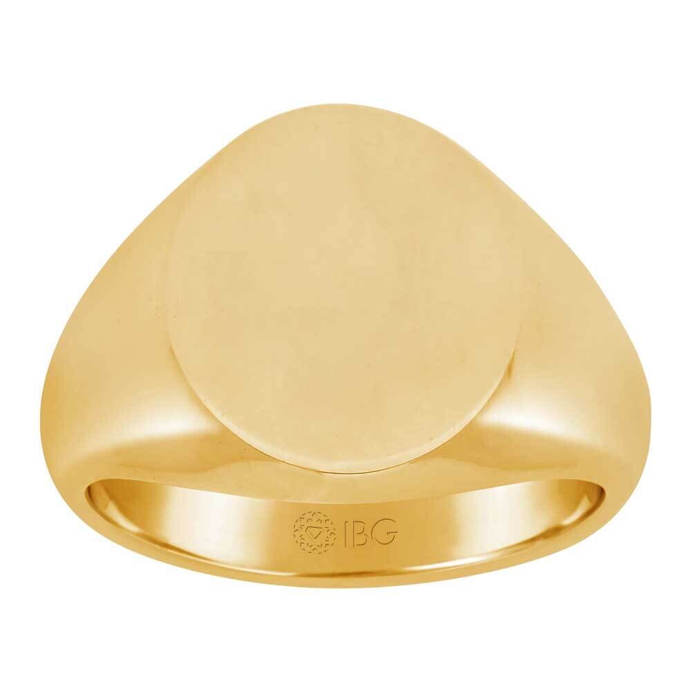 Ibgoodman 16X14mm Men&#39;s Round Signet Ring 14k Gold B59282C-4Y by IBGoodman, MPN: B59282C-4Y, 196904…