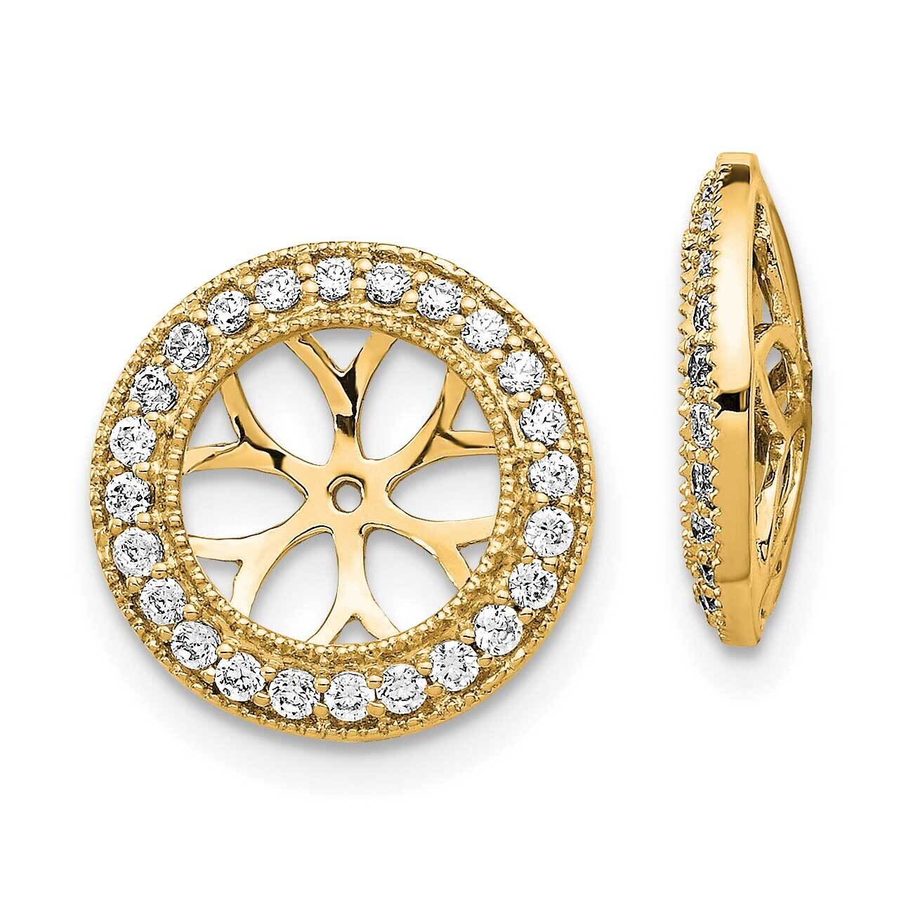 3/8Ct Diamond Earring Jackets 14k Gold EJM5300-040-YA, MPN: EJM5300-040-YA,