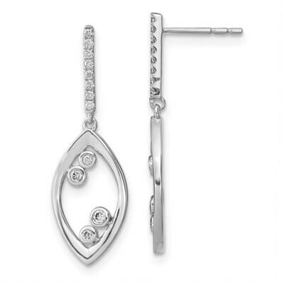 Polished Fancy Dangle Diamond Post Earrings 14k White Gold EM6826-016-WA, MPN: EM6826-016-WA, 88395…