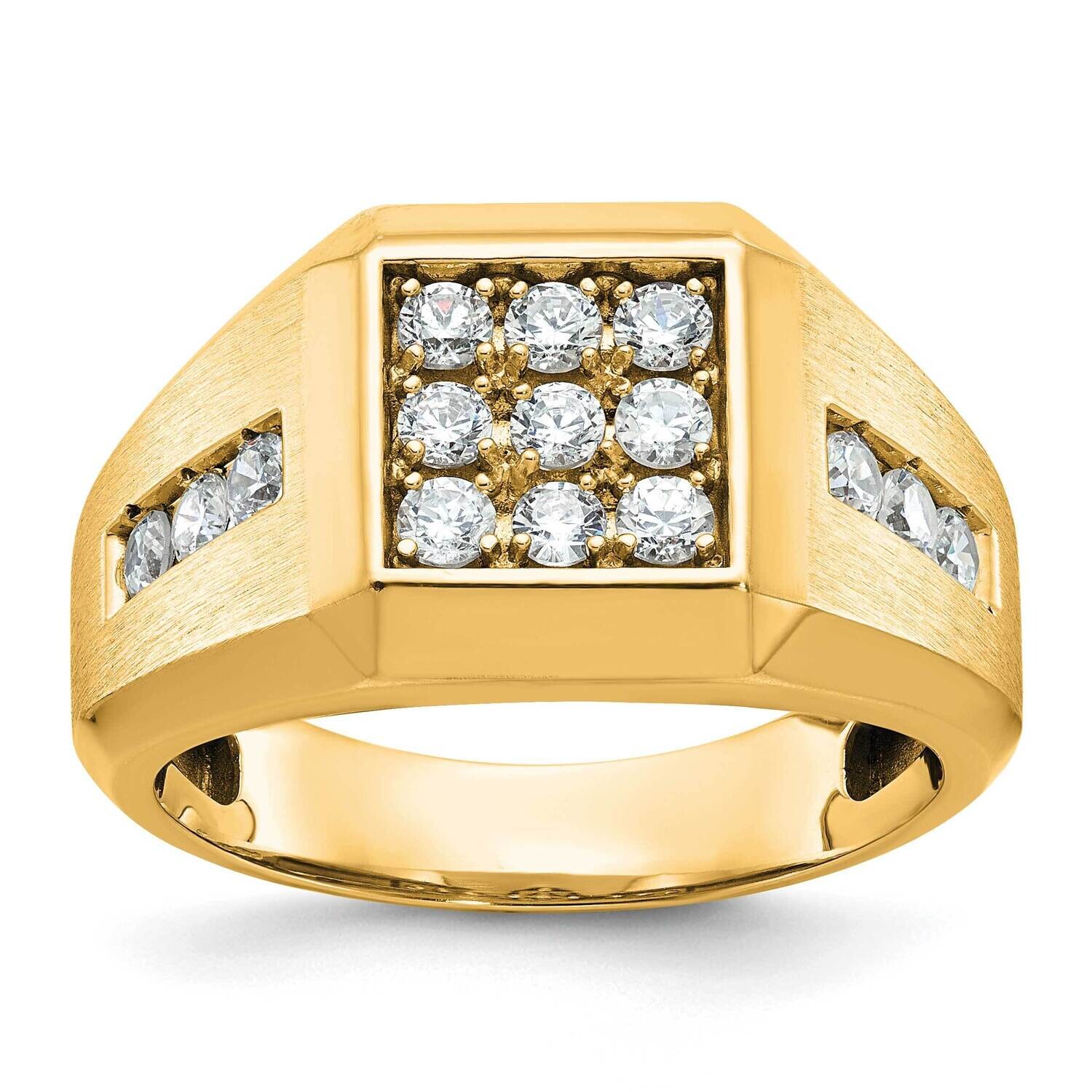 Ibgoodman Men&#39;s Polished Satin Diamond Complete Ring 10k Gold B59120-0YA by IBGoodman, MPN: B59120-…