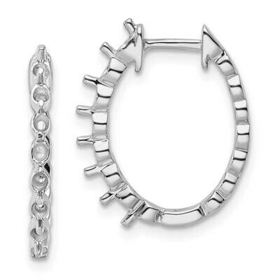 Diamond Hinged Hoop Earring Mountings 14k White Gold EM5410-075-W, MPN: EM5410-075-W, 191101380495