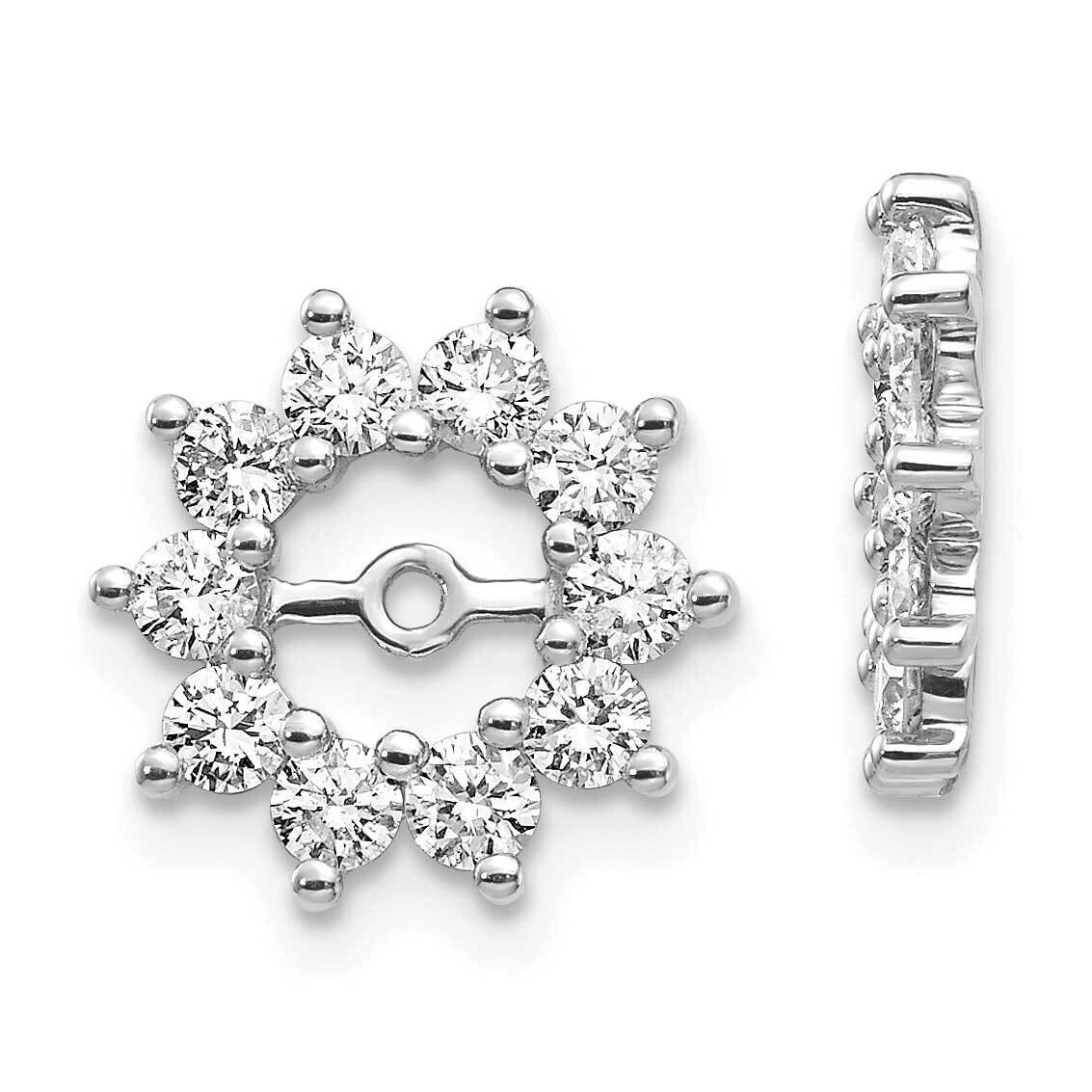 Aa Fancy Diamond Earring Jackets 10k White Gold EJM5324-075-1WA, MPN: EJM5324-075-1WA,