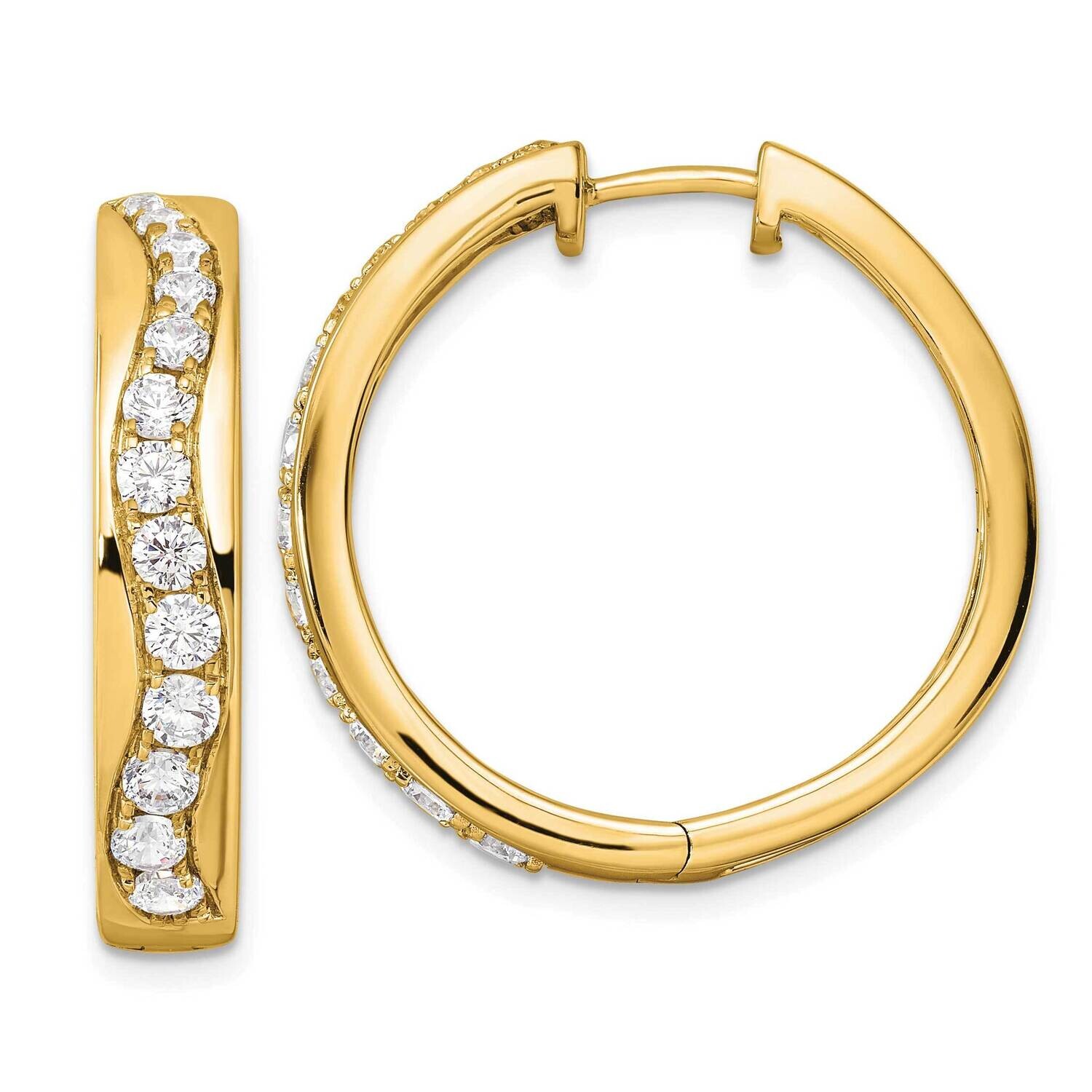 True Origin Diamond Vs/Si D E F Hoop Earrings 14k Gold EM9383-162-YAA, MPN: EM9383-162-YAA,