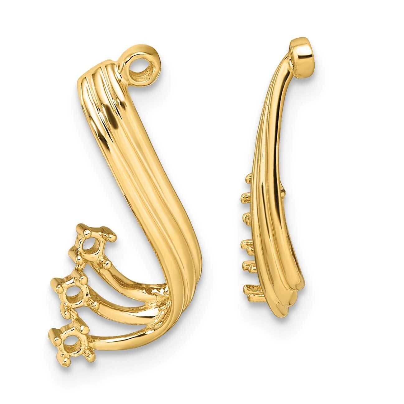 Fancy Twist Diamond Earring Jacket Mountings 14k Gold EJM5339-020-Y, MPN: EJM5339-020-Y, 8839574701…