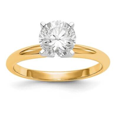 1.25 Carat Lightweight Half-Round 4-Prong Round Solitaire Ring Mounting 14k Two-Tone Gold KS1, MPN:…