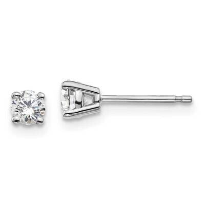 Round 4-Prong .33Ct. Diamond Stud Earrings 10k White Gold EM1006-033-1WA, MPN: EM1006-033-1WA,