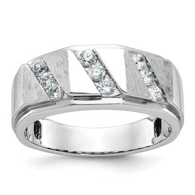 Ibgoodman Men&#39;s Satin Diamond Ring Mounting 14k White Gold B63576-4W by IBGoodman, MPN: B63576-4W,
