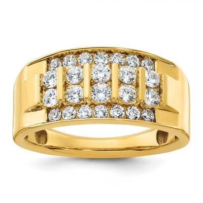Ibgoodman Men&#39;s Polished 4-Row Ring Mounting 14k Gold B64251-4Y by IBGoodman, MPN: B64251-4Y,