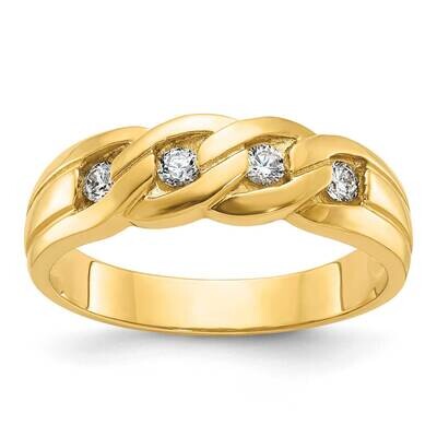 Ibgoodman Men&#39;s Link Design Diamond Ring Mounting 14k Gold B60614-4Y by IBGoodman, MPN: B60614-4Y,