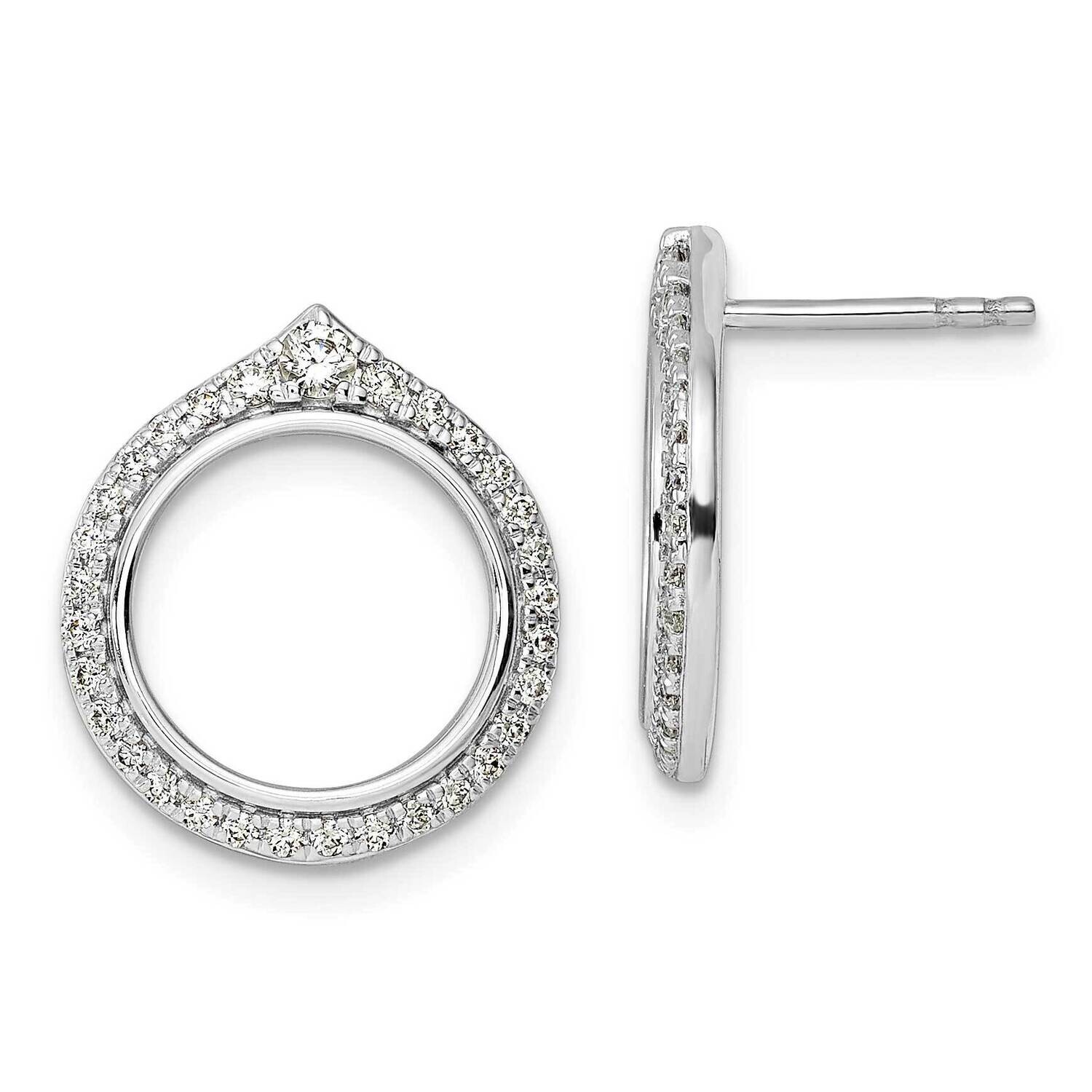Diamond Post Earrings 14k White Gold EM9946-050-WA, MPN: EM9946-050-WA,