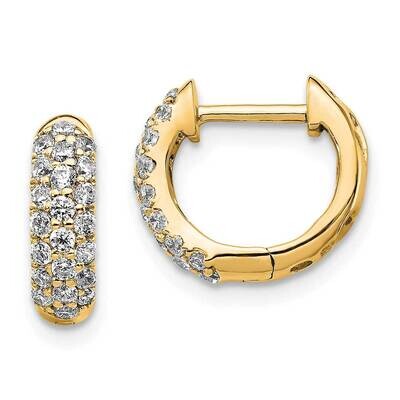 Diamond Hinged Hoop Earrings 10k Gold EM5386-050-1YA, MPN: EM5386-050-1YA, 196904097021