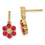 Ruby Diamond Earrings 14k Gold EM7191-RU-005-YA, MPN: EM7191-RU-005-YA, 191101842061