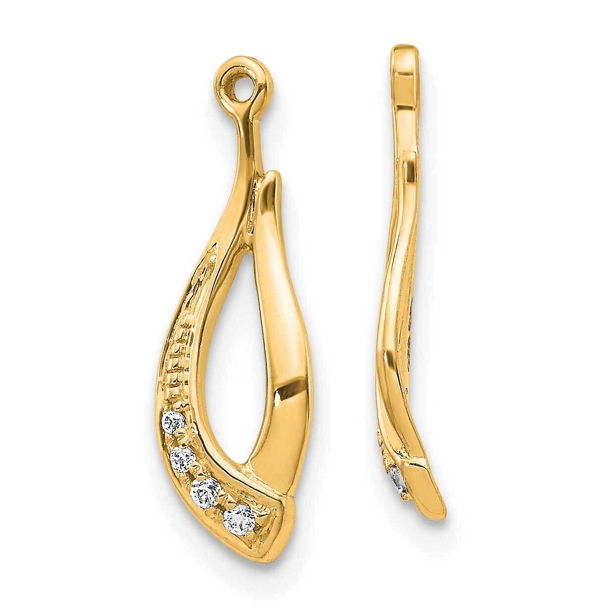 Twisted Teardrop Diamond Earring Jackets 14k Gold EJM5336-004-YA