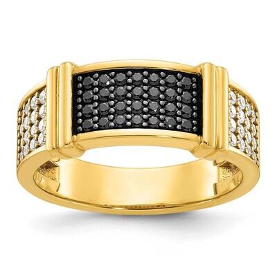 Ibgoodman Men&#39;s Black White Diamond Ring Mounting 14k Gold B64214-4Y by IBGoodman, MPN: B64214-4Y,