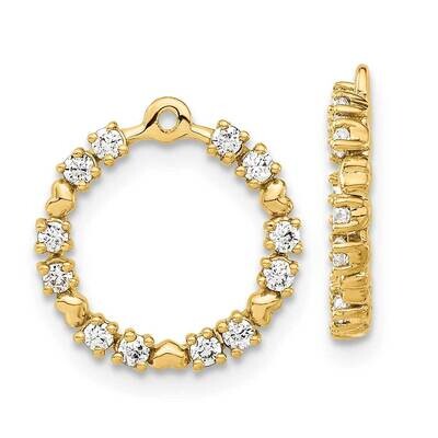 Diamond Circle Earring Jackets 14k Gold EJM9640-111-YAA, MPN: EJM9640-111-YAA, 883957870793