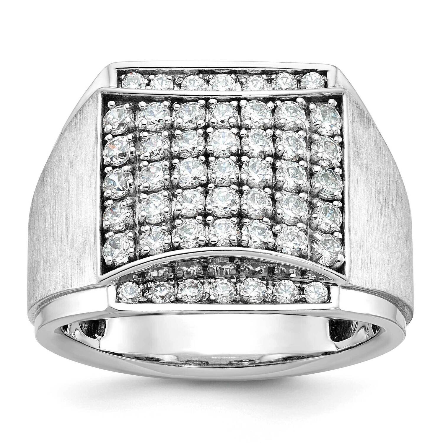 Ibgoodman Men&#39;s Polished &amp; Satin Cluster Ring Mounting 14k White Gold B59141-4W by IBGoodman, MPN: …