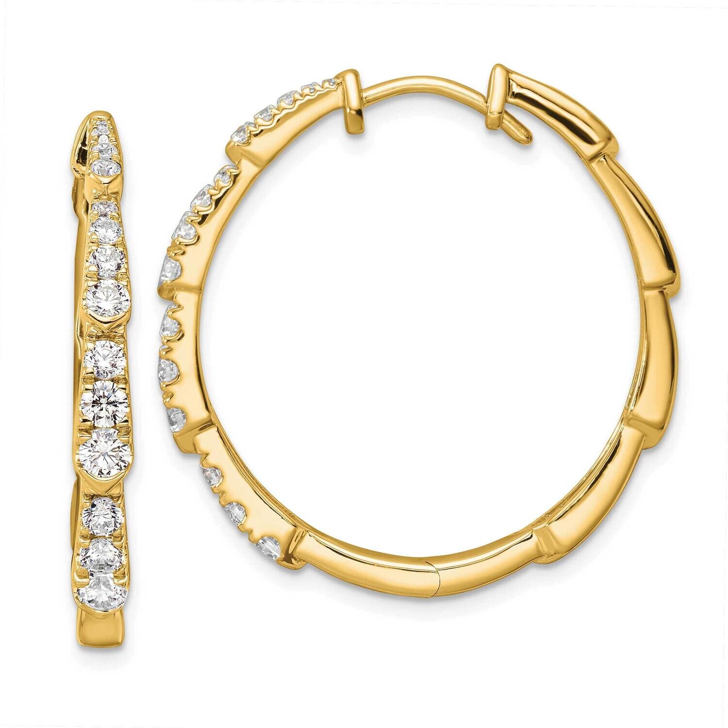 True Origin Diamond Vs/Si D E F Hoop Earrings 14k Gold EM9387-118-YAA, MPN: EM9387-118-YAA,