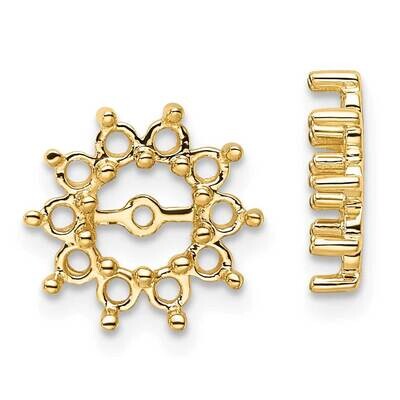 Fancy Diamond Earring Jacket Mountings 14k Gold EJM5324-075-Y, MPN: EJM5324-075-Y, 883957470085