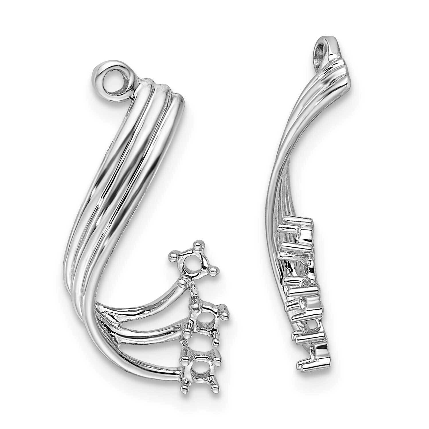 Fancy Twist Diamond Earring Jacket Mountings 14k White Gold EJM5339-020-W, MPN: EJM5339-020-W, 8839…