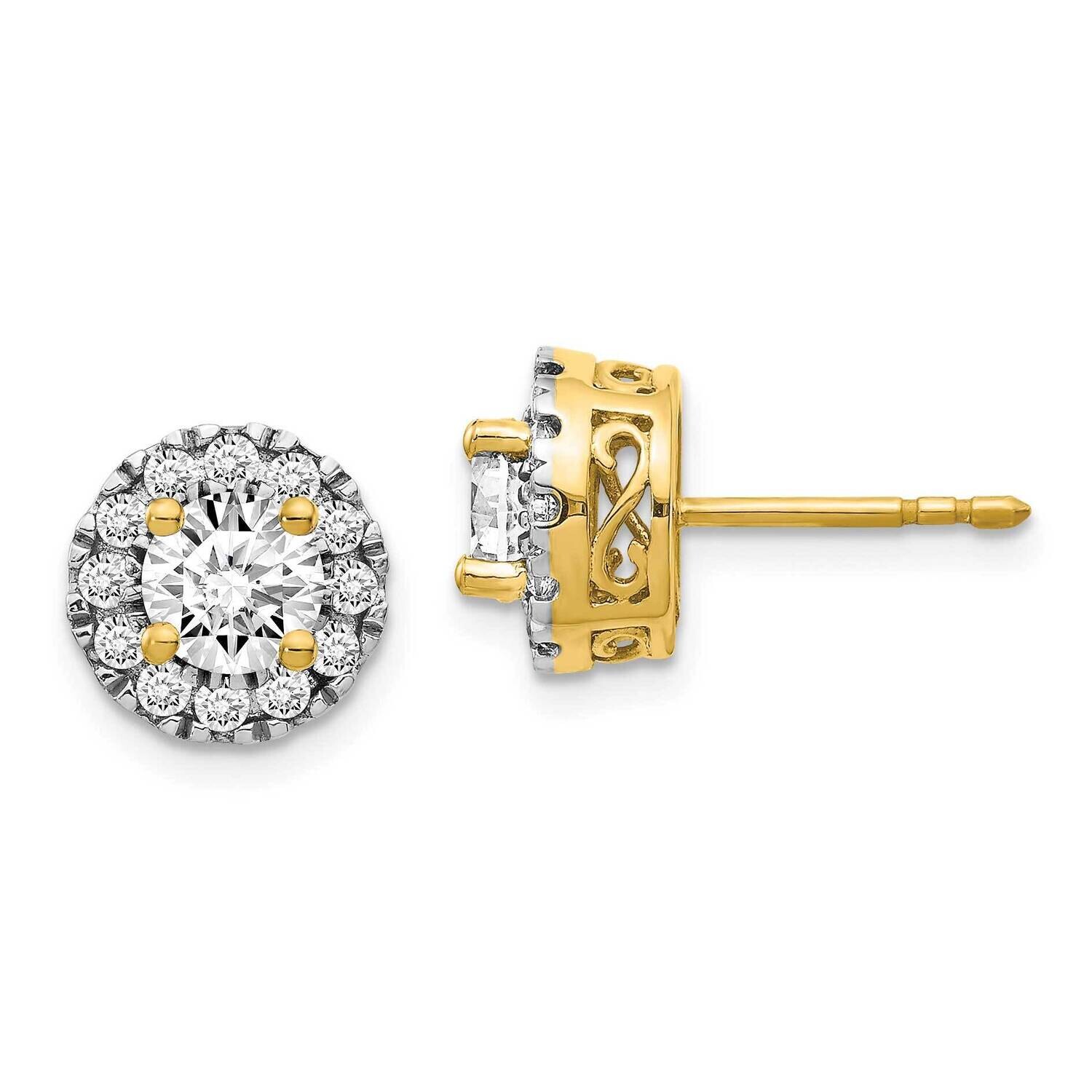 Diamond Semi-Mount Stud Earrings 14k Gold EM5482-050-YA, MPN: EM5482-050-YA,