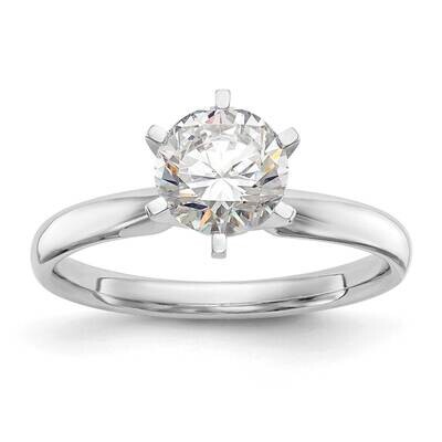 1/3 Carat Lightweight Comfort-Fit 6-Prong Round Solitaire Ring Mounting 14k White Gold KS49, MPN: K…