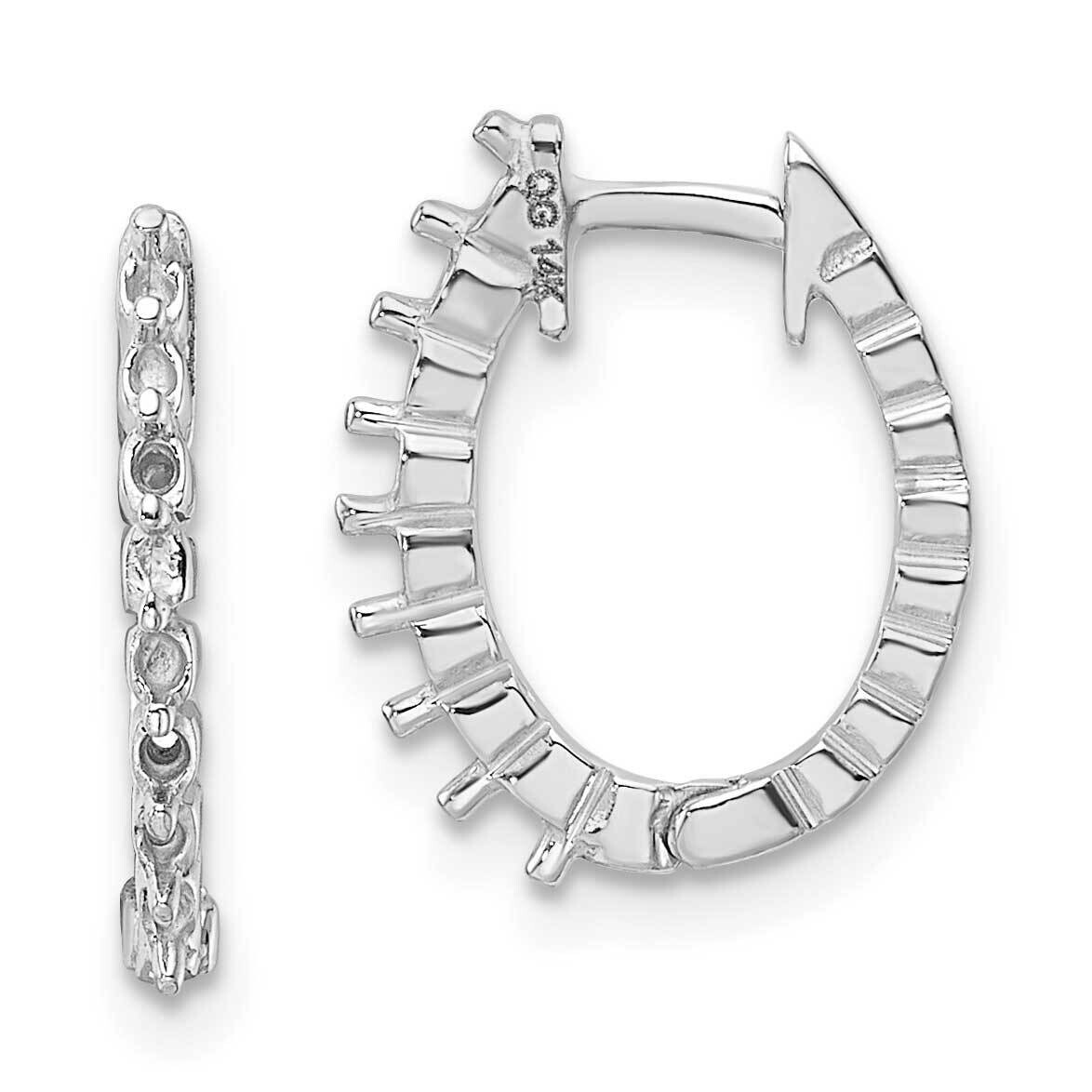Diamond Hinged Hoop Earring Mountings 14k White Gold EM5408-025-W