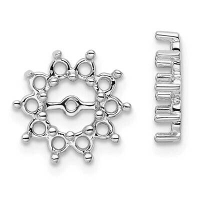 Fancy Diamond Earring Jacket Mountings 10k White Gold EJM5324-075-1W, MPN: EJM5324-075-1W,