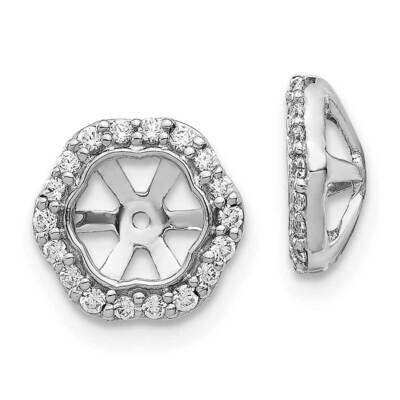 Diamond Earring Jackets 10k White Gold EJM5317-025-1WA, MPN: EJM5317-025-1WA,