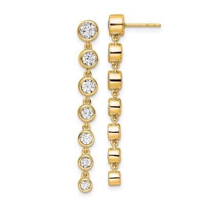 True Origin 1 1/2 Carat Diamond Vs/Si D E F Graduated Dangle Post Earring 14k Gold EM8621-150-YAA, …