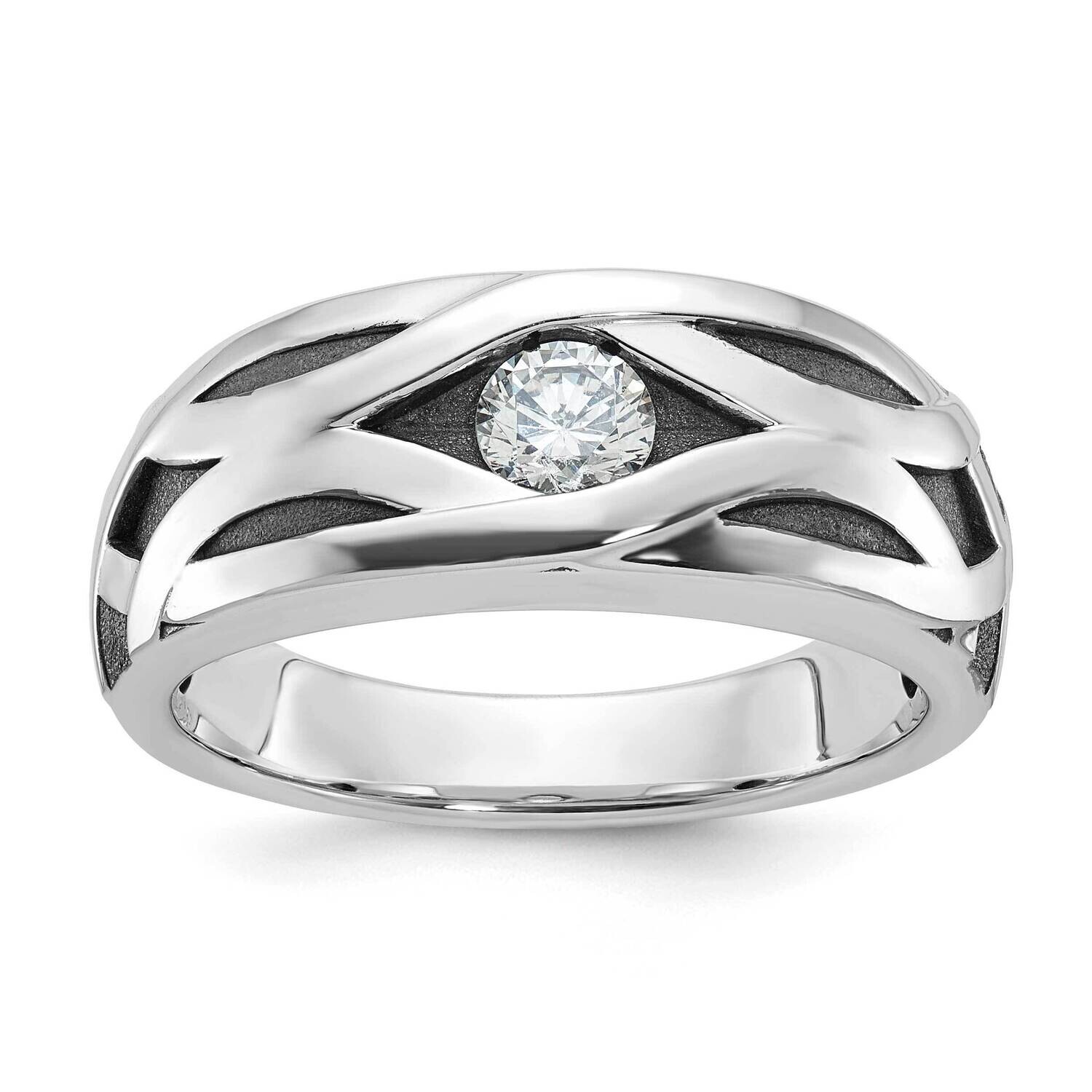 Ibgoodman Men&#39;s Satin Diamond Ring Mounting 14k White Gold B64108-4W by IBGoodman, MPN: B64108-4W,