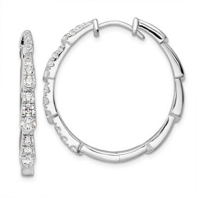 True Origin Diamond Vs/Si D E F Hoop Earrings 14k White Gold EM9387-118-WAA, MPN: EM9387-118-WAA,