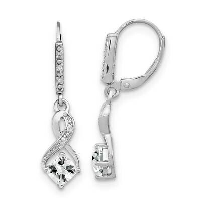 White Topaz Diamond Earrings Sterling Silver Rhodium-Plated EM7402-WT-006-SSA, MPN: EM7402-WT-006-S…