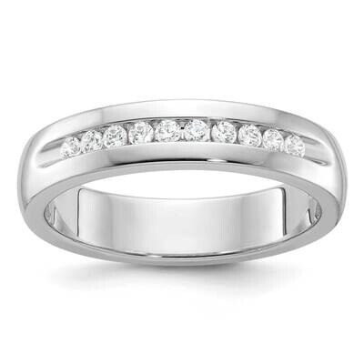 Ibgoodman Men&#39;s Polished Grooved 10-Stone Ring Mounting 14k White Gold B90513-4W by IBGoodman, MPN:…