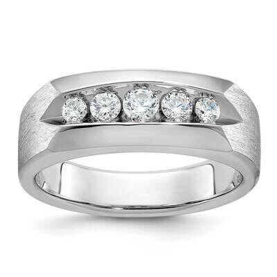 Ibgoodman Men&#39;s Polished &amp; Satin 5-Stone Ring Mounting 14k White Gold B63267-4W by IBGoodman, MPN: …