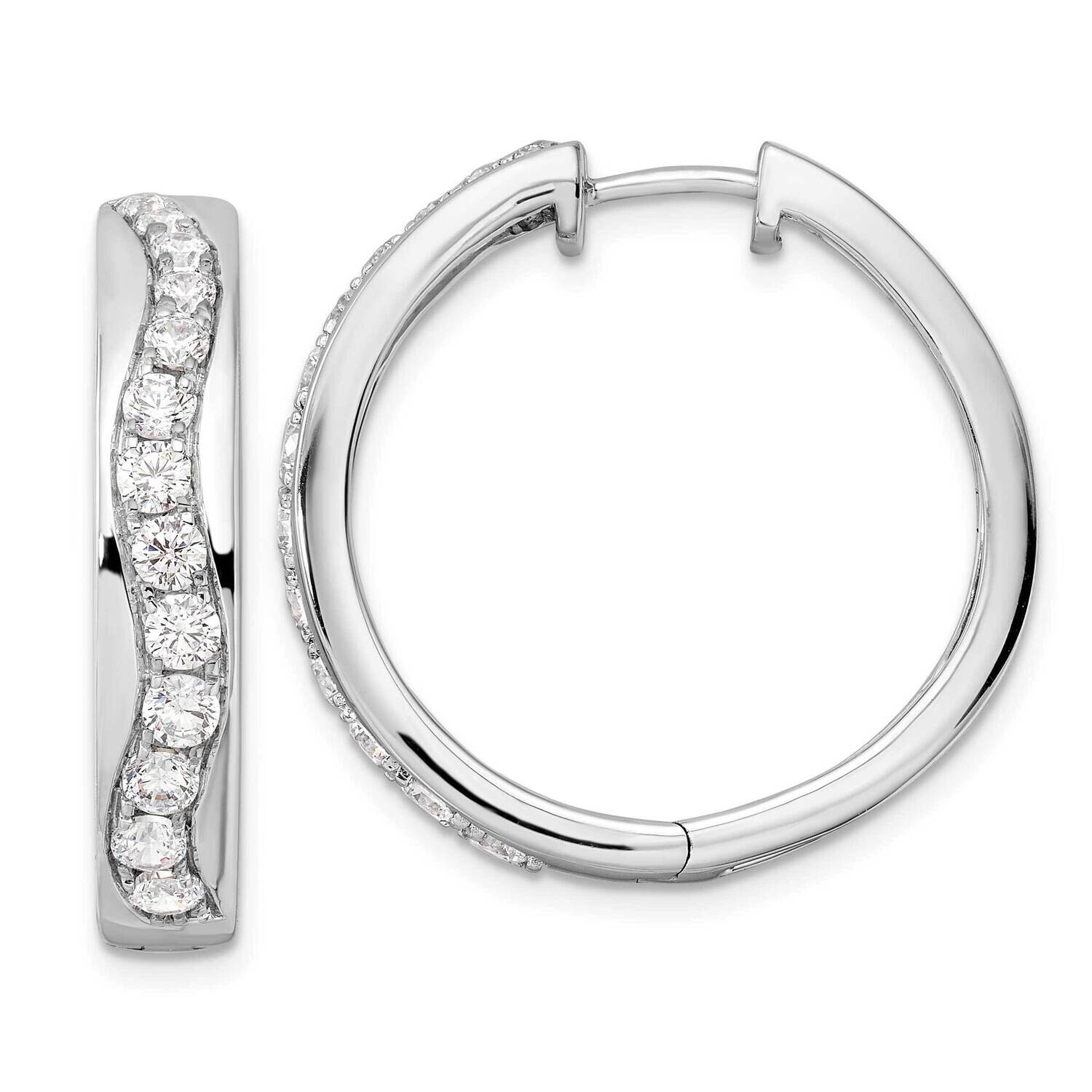 True Origin Diamond Vs/Si D E F Hoop Earrings 14k White Gold EM9383-162-WAA, MPN: EM9383-162-WAA,