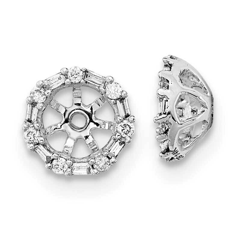 Diamond Earring Jackets 10k White Gold EM8579-007-1WA, MPN: EM8579-007-1WA,
