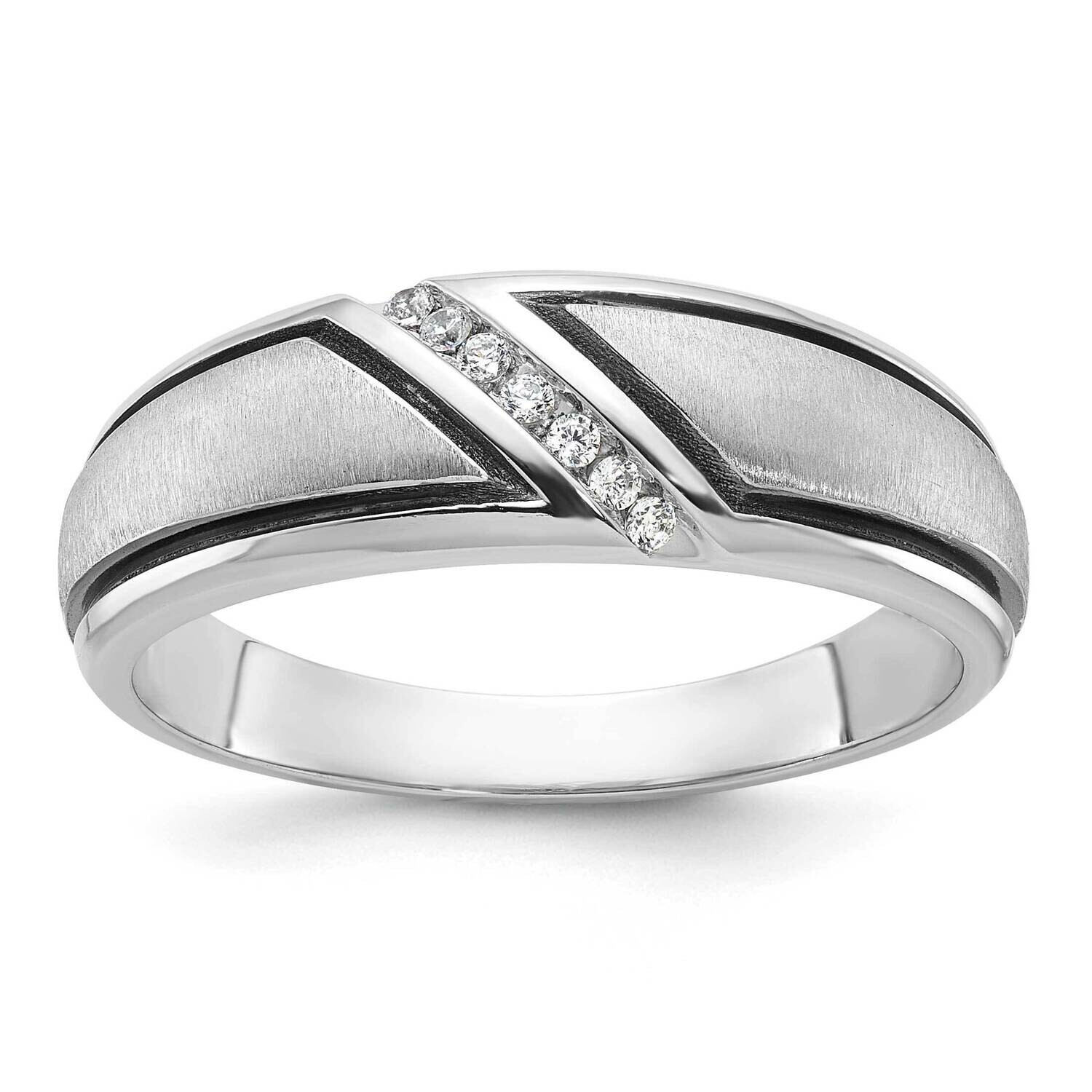 Men&#39;s Polished Satin Ring Mounting 10k White Gold B64190-0W by IBGoodman, MPN: B64190-0W,