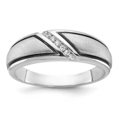 Men&#39;s Polished Satin Ring Mounting 10k White Gold B64190-0W by IBGoodman, MPN: B64190-0W,